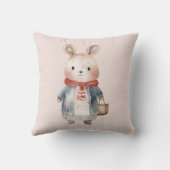 Coussin Ours mignon habillé avec un sac (Verso)