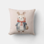 Coussin Ours mignon habillé avec un sac (Recto)