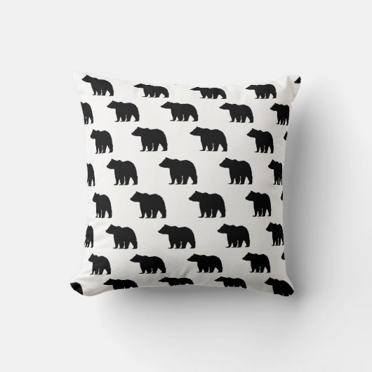 Coussin Ours Motif Graphique Jeu d'oreiller (Recto)