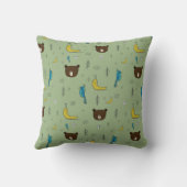 Coussin Ours, oiseaux et limaces de banane (Verso)