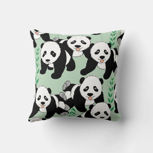 Coussin Ours panda graphiques (Verso)