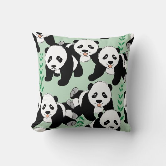 Coussin Ours panda graphiques (Recto)