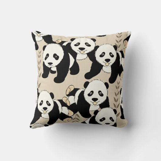 Coussin Ours panda graphiques pour personnaliser (Verso)