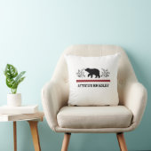 Coussin Ours Plaid de bison de bûcheron personnalisé (Chaise)