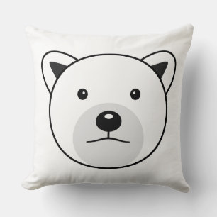 Coussin Ours polaire caricature mignon