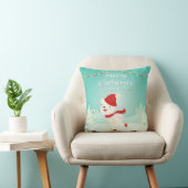Coussin Ours polaire de Noël mignon avec lumières festives (Chaise)