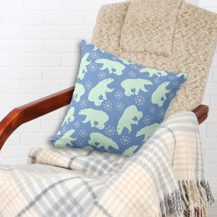 Coussin Ours polaire d'hiver