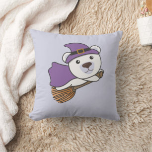 Coussin Ours polaire Halloween Sorcière Enfants Sorcières