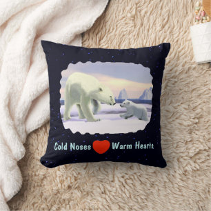 Coussin Ours Polaire - Mama Nez Meilleur