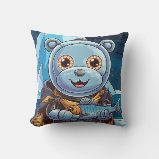 Coussin ours polaire robot (Recto)