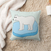 Coussin Ours polaire sur la plaque de glace (Couverture)