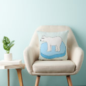 Coussin Ours polaire sur la plaque de glace (Chaise)