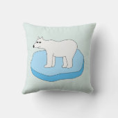 Coussin Ours polaire sur la plaque de glace (Verso)