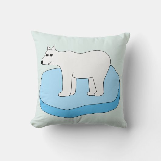 Coussin Ours polaire sur la plaque de glace (Recto)