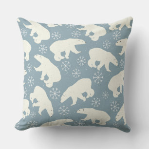 Coussin Ours polaires d'hiver sans couture motif + vos idé