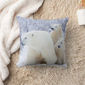 Coussin Ours polaires et deux oursons (Couverture)