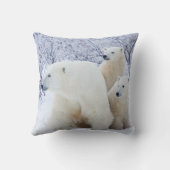Coussin Ours polaires et deux oursons (Verso)