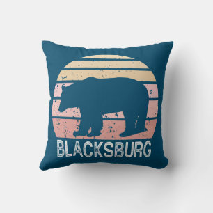 Coussin Ours rétro Blacksburg Virginie