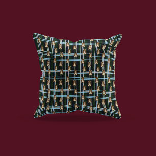 Coussin Ourson à carreaux prépa