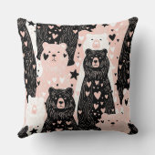 Coussin Ourson Mignon - Douce Forêt de Bois en Pastel (5) (Verso)