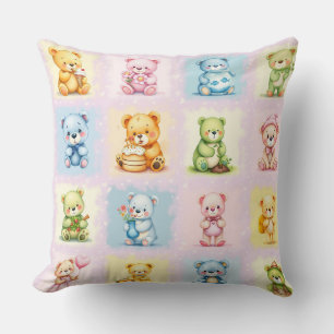 Coussin Ourson mignon multiple Collage et jouets sans cout