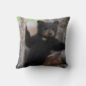 Coussin Ourson ours noir se reposant (Verso)