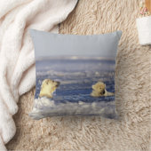 Coussin Oursons polaires jouant (Couverture)