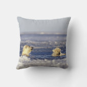 Coussin Oursons polaires jouant (Verso)