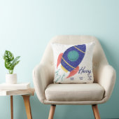 Coussin Out to space Rocket Baby Customizable (Chaise)
