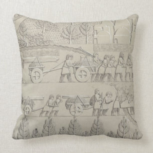 Coussin Ouvriers avec des instruments et cordes pour