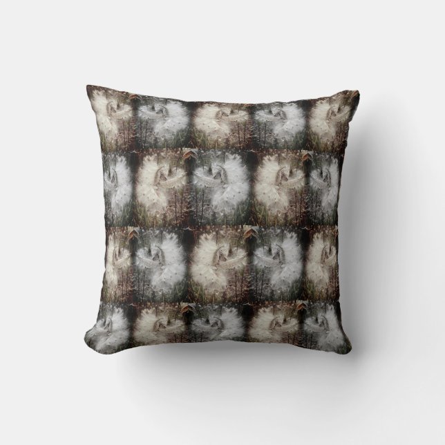 Coussin Ouvrir les pots d'algues | Graines avec soie | Fil (Recto)