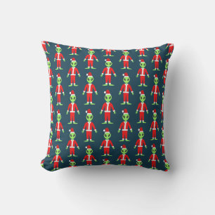 Coussin OVNI Ho Père alien de Noël Motif