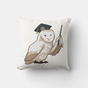Coussin Owl as Teacher with Pointer