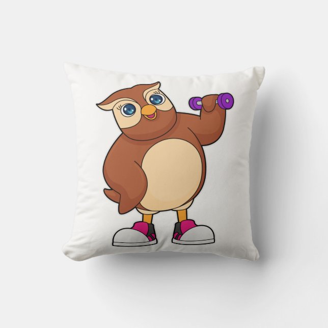 Coussin Owl Fitness Dumbbell (Recto)