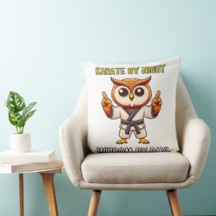 Coussin Owl Karate Sport Arts martiaux