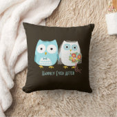 Coussin Owls Mariage - Mariage et salle avec texte personn (Couverture)