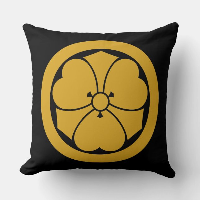 Coussin Oxalis avec épées dans le cercle 1 (Recto)