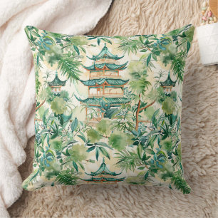 Coussin Pagode de corail élégante de sauge botanique