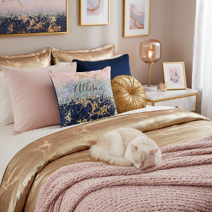 Coussin Pailleté et marbre personnalisé