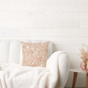 Coussin Pailleté Menthe Pêche