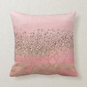 Coussin Pailleté Rose Blush Princesse Indienne Marocaine G