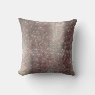 Coussin Paillette scintillante métallique grise rose