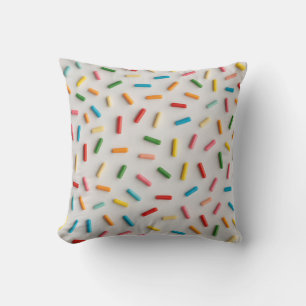 Coussin Paillettes Arc-en-ciel Motif Coloré