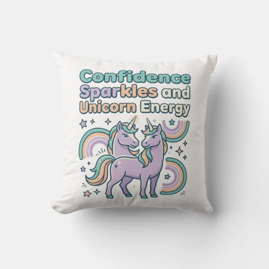 Coussin Paillettes de Confiance de Licorne et Conception d (Recto)