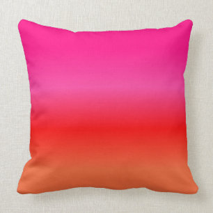 Coussin Paillettes de lancer rose, rouge et orange