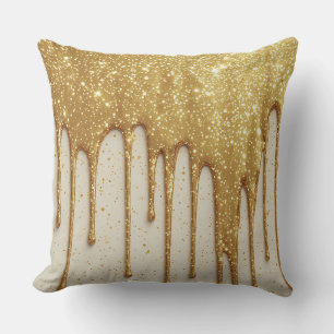 Coussin Paillettes dorées Luxe Particules scintillantes