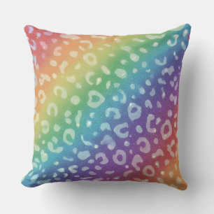 Coussin Paillettes Féminines Fausse Imprimé Léopard Arc-