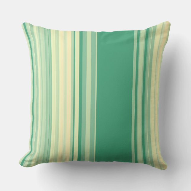 Coussin Paillettes vert de mer et blanc d'oreiller (Recto)