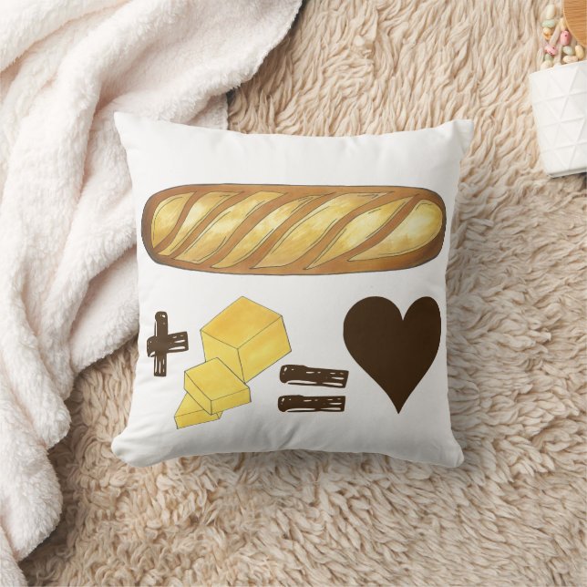 Coussin Pain d'appariement classique + Beurre = Coeur d'am (Couverture)