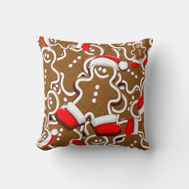 Coussin Pain d'épices homme Noël Père Noël (Recto)